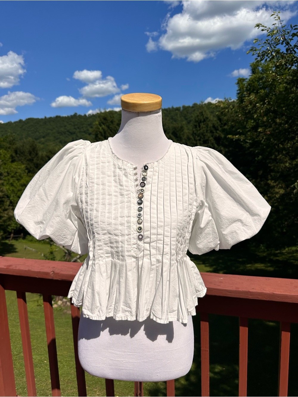 Free People FP One Devon Puff Sleeve Top - Picture 2 of 6